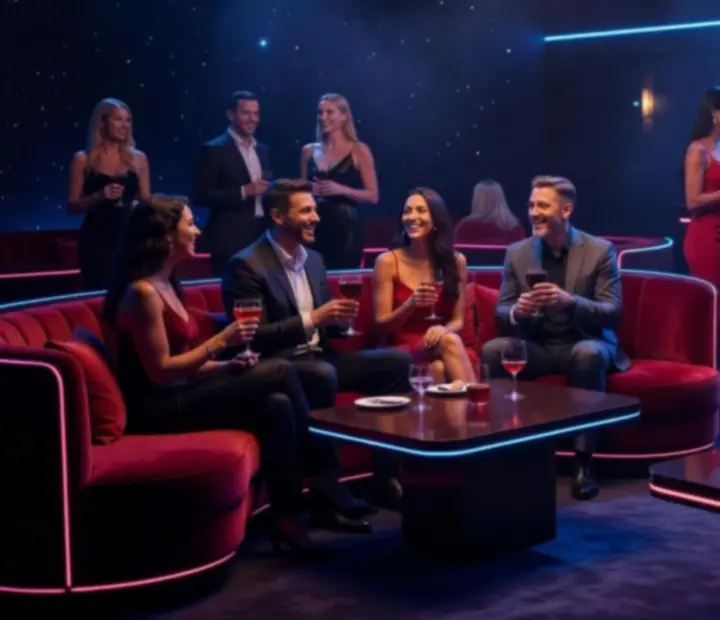 Baráti társaság és vendégek a Budavera lounge társasági estjén